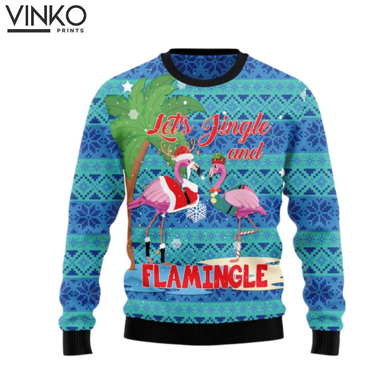 Flamingo Lets Jingle T0211 Ugly Christmas Sweater